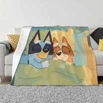 Saiise Bluey Throw Blanket 40"x30" ,Soft Lightweight Cozy All Season Blanket for Bed,Couch,Car