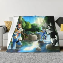 Saiise Bluey Throw Blanket 40"x30" ,Soft Lightweight Cozy All Season Blanket for Bed,Couch,Car