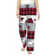 thumbnail image 1 of Saiise Buffalo Plaid Forest Womens Pajama Pants Stretch Comfy Lounge Pants Drawstring Sleep Bottoms with Pockets-X-Large, 1 of 6