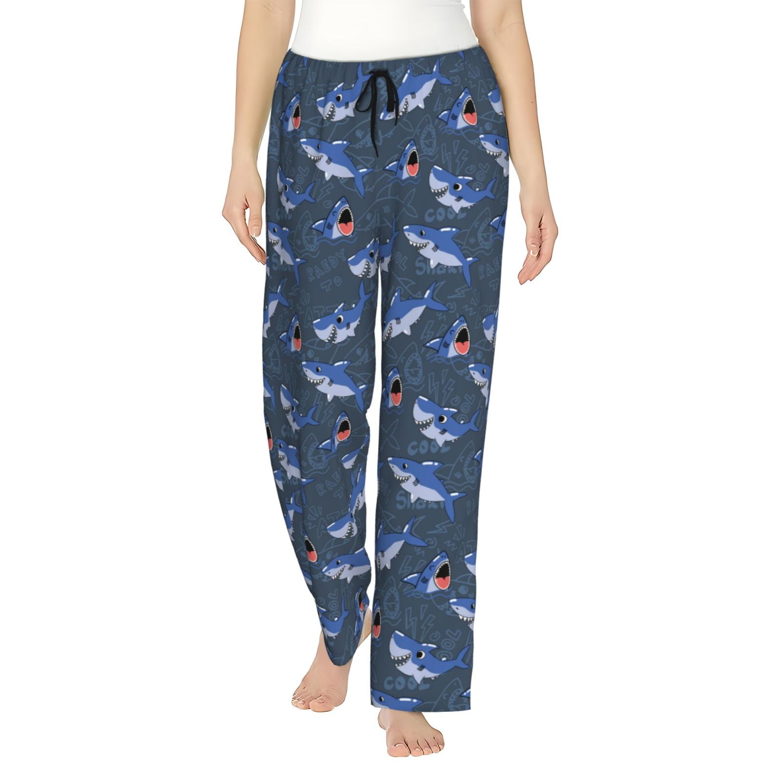 Saiise Cartoon Shark Womens Pajama Pants Stretch Comfy Lounge Pants ...