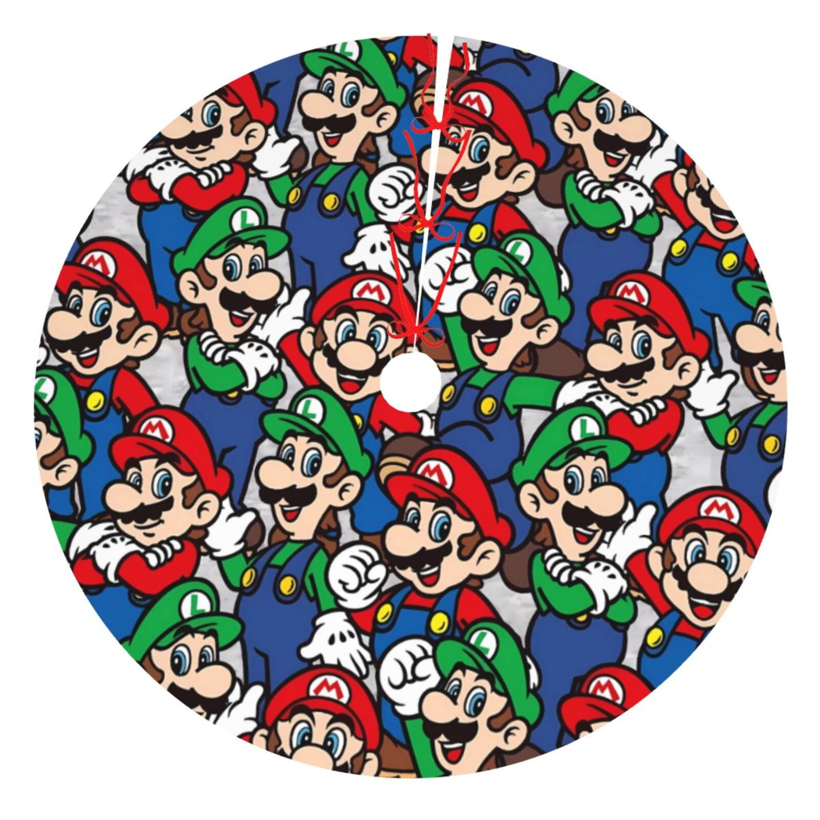 Saiise Christmas Tree Skirt 30" ,Xmas Tree Skirts with Mario By Pattern