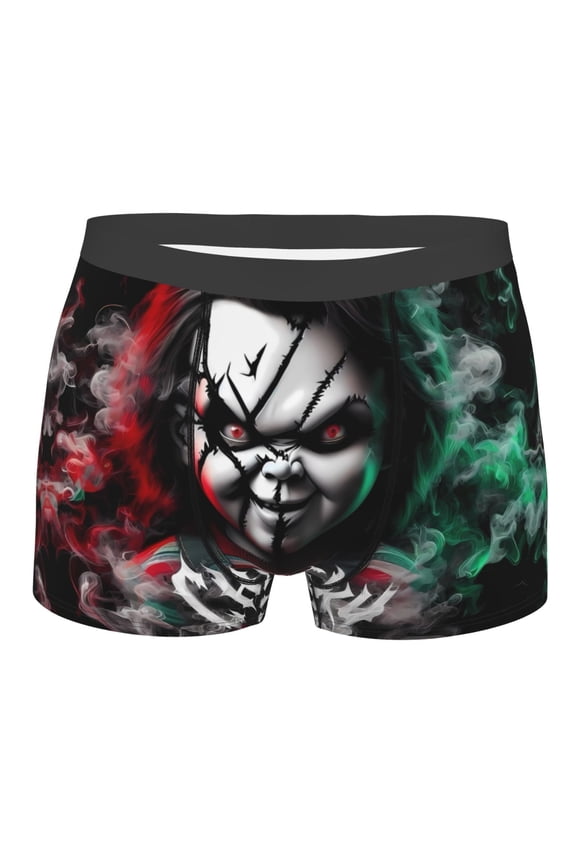 Chucky Ae Men's Underwear Boxer Briefs Cotton Trunks Short Leg Underwear (S-XXL)