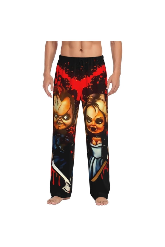 Chucky Ag Print Mens Pama Pants for Men,Mens Lounge Pants,Funny Gifts for Men,Men's Pama Bottoms