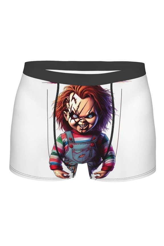 Chucky Al Men's Underwear Boxer Briefs Cotton Trunks Short Leg Underwear (S-XXL)