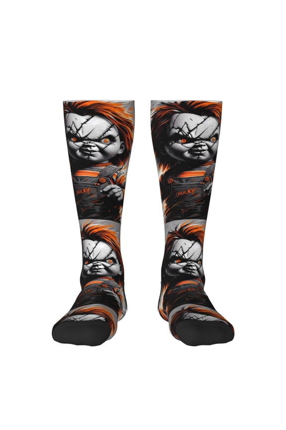 Chucky Am Funny Socks Men Women Boys Kids Adults Novelty Graphic Crew Tube Socks Crazy Design Casual Dress Socks for Sports,Running,Travel
