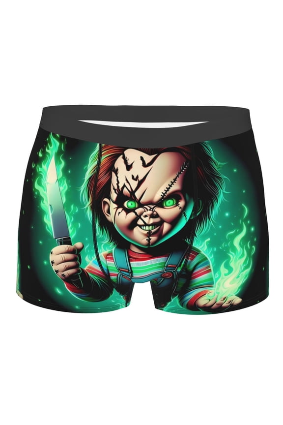 Chucky An Men's Underwear Boxer Briefs Cotton Trunks Short Leg Underwear (S-XXL)