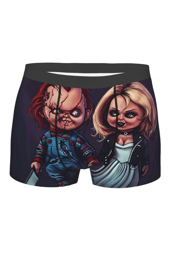 Chucky Ao Men's Underwear Boxer Briefs Cotton Trunks Short Leg Underwear (S-XXL)