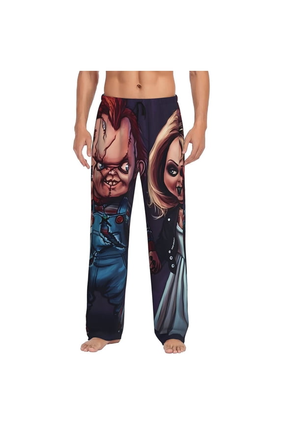 Chucky Ao Print Mens Pama Pants for Men,Mens Lounge Pants,Funny Gifts for Men,Men's Pama Bottoms