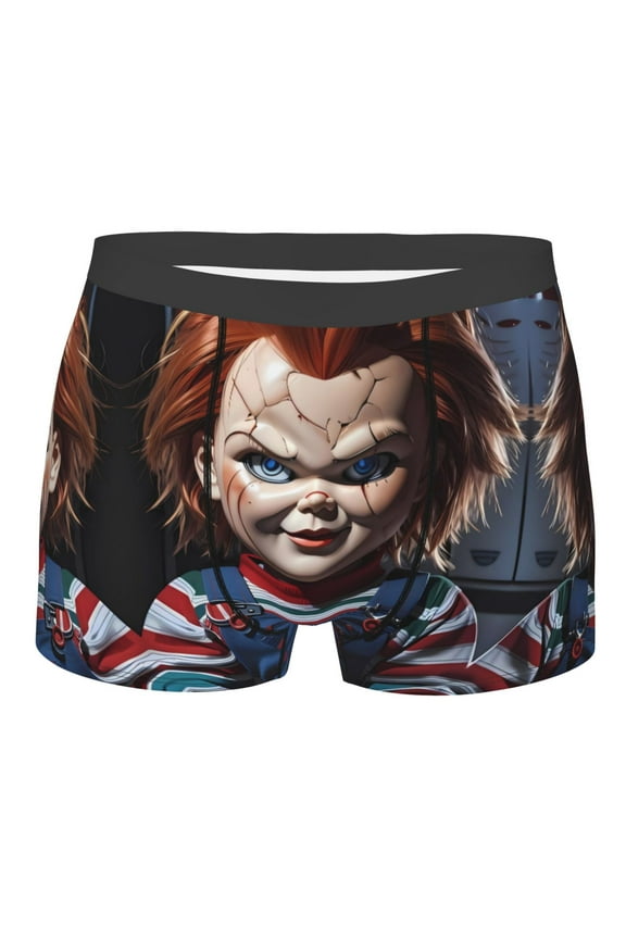 Chucky Aq Men's Underwear Boxer Briefs Cotton Trunks Short Leg Underwear (S-XXL)