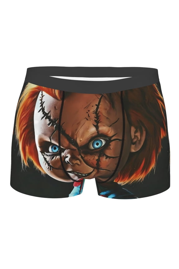 Chucky Aw Men's Underwear Boxer Briefs Cotton Trunks Short Leg Underwear (S-XXL)