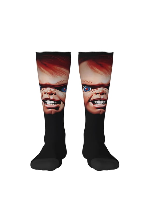 Chucky Ay Funny Socks Men Women Boys Kids Adults Novelty Graphic Crew Tube Socks Crazy Design Casual Dress Socks for Sports,Running,Travel