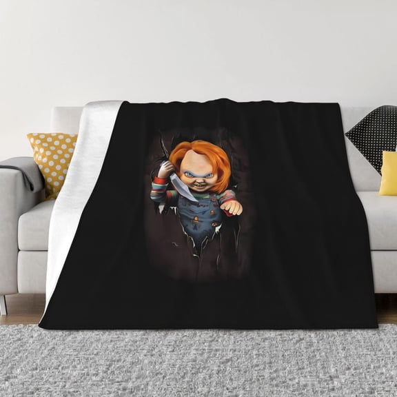 Saiise Chucky Bb Throw Blanket 80"x60" ,Soft Lightweight Cozy All Season Blanket for Bed,Couch,Car