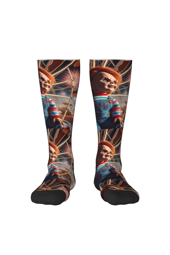 Chucky Bc Funny Socks Men Women Boys Kids Adults Novelty Graphic Crew Tube Socks Crazy Design Casual Dress Socks for Sports,Running,Travel