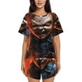 thumbnail image 1 of Saiise Chucky Bd Pajamas Sets for Women Soft Short-Sleeved Pjs with Lounge Shorts Two Piece Sleepwear S-4XL, 1 of 7