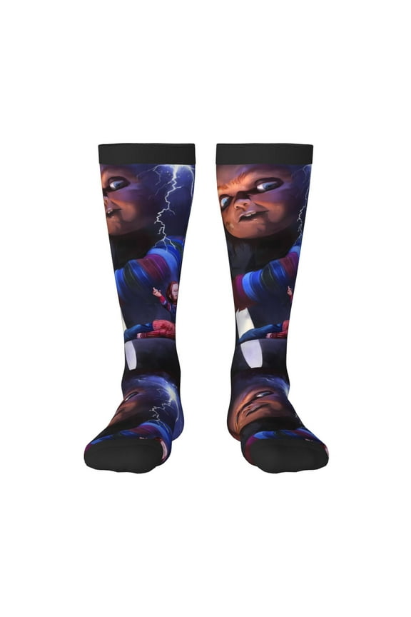 Chucky Bf Funny Socks Men Women Boys Kids Adults Novelty Graphic Crew Tube Socks Crazy Design Casual Dress Socks for Sports,Running,Travel