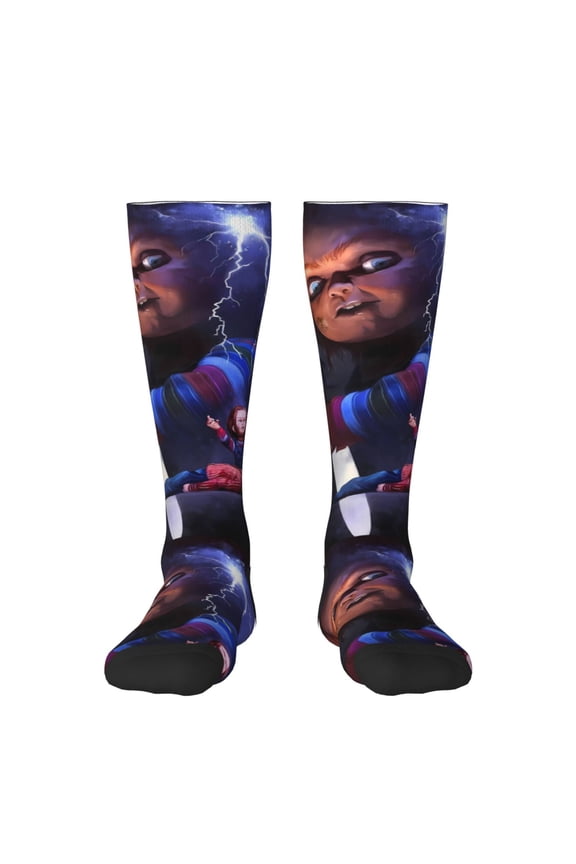 Chucky Bf Funny Socks Men Women Boys Kids Adults Novelty Graphic Crew Tube Socks Crazy Design Casual Dress Socks for Sports,Running,Travel