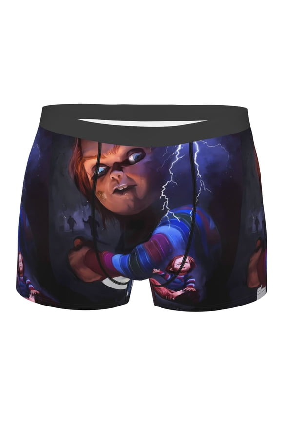 Chucky Bf Men's Underwear Boxer Briefs Cotton Trunks Short Leg Underwear (S-XXL)