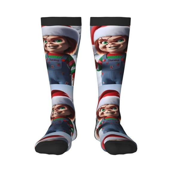 Saiise Chucky Bj Funny Socks Men Women Boys Kids Adults Novelty Graphic Crew Tube Socks Crazy Design Casual Dress Socks for Sports,Running,Travel