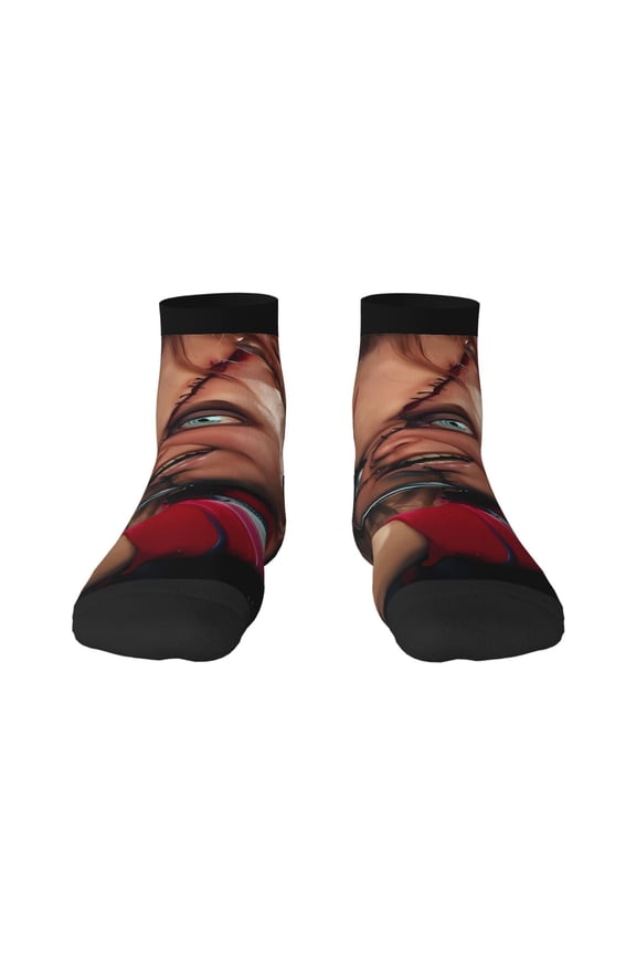 Chucky Funny Socks Men Women Adults Novelty Graphic Crew Tube Socks Crazy Design Casual Dress Socks for Sports,Running,Travel