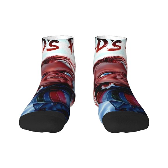 Saiise Chucky Funny Socks Men Women Adults Novelty Graphic Crew Tube Socks Crazy Design Casual Dress Socks for Sports,Running,Travel