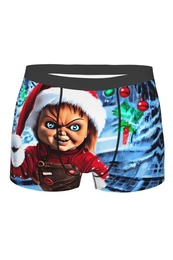 Chucky K Men's Underwear Boxer Briefs Cotton Trunks Short Leg Underwear (S-XXL)