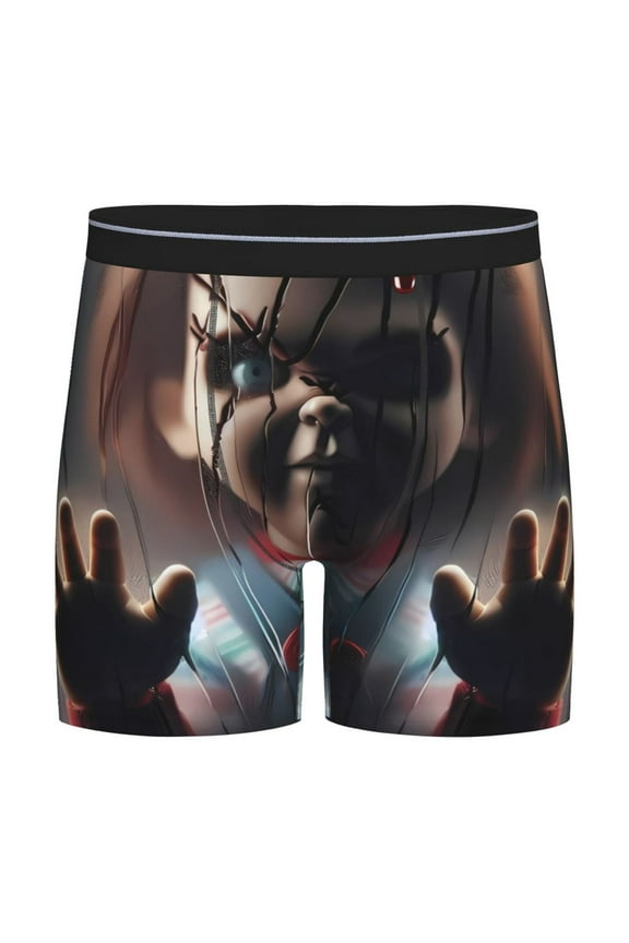 Chucky Men's Underwear Boxer Briefs Cotton Trunks Short Leg Underwear (S-XXL)