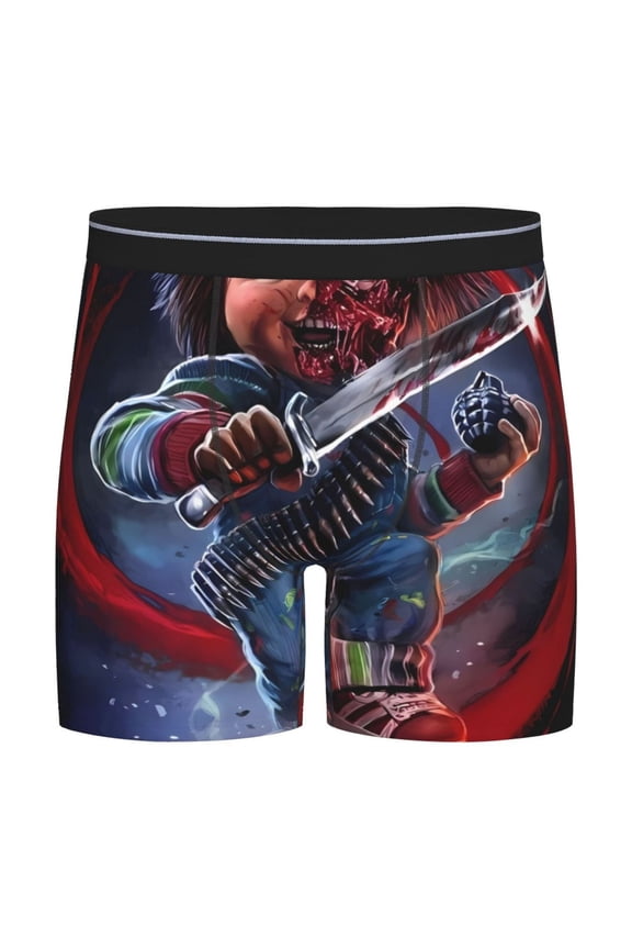 Chucky Men's Underwear Boxer Briefs Cotton Trunks Short Leg Underwear (S-XXL)