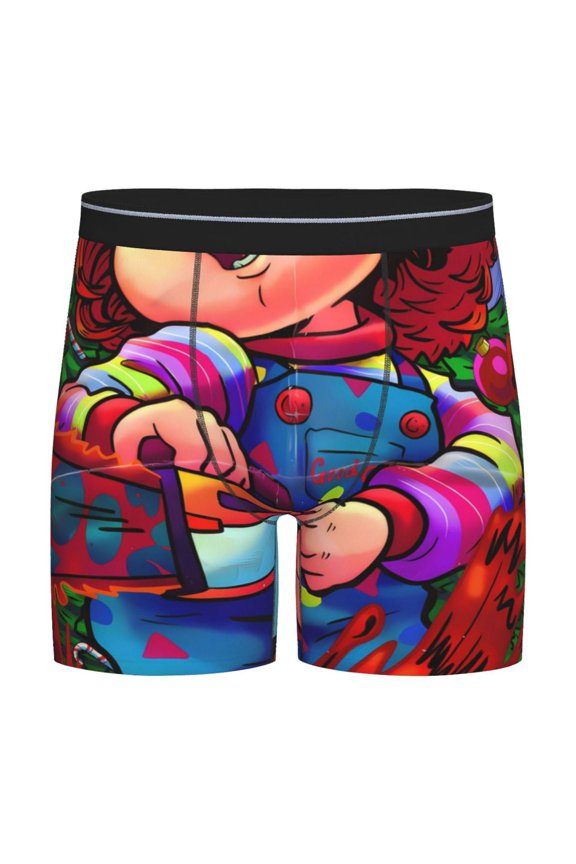 Chucky Men's Underwear Boxer Briefs Cotton Trunks Short Leg Underwear (S-XXL)