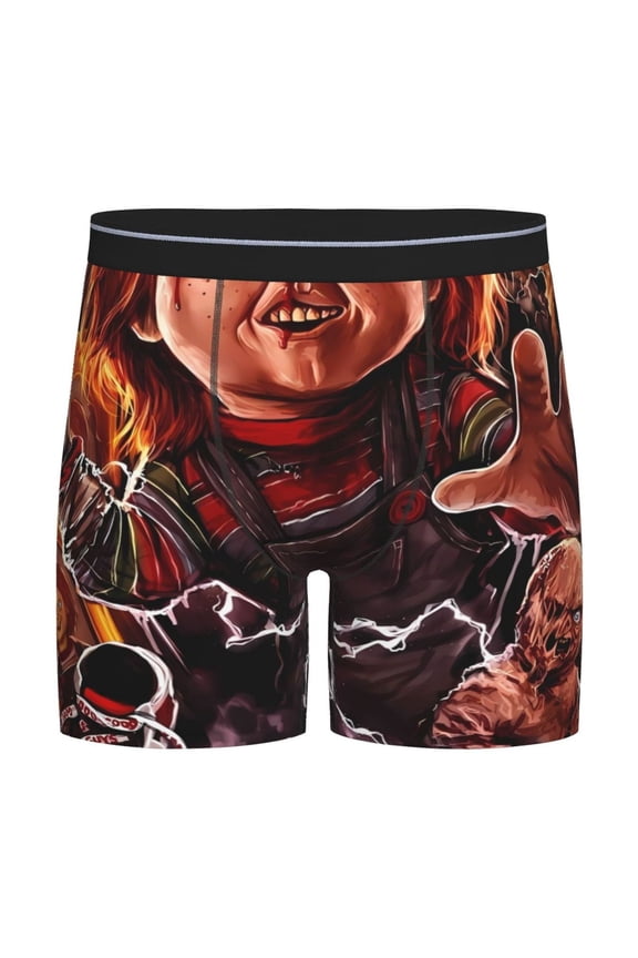 Chucky Men's Underwear Boxer Briefs Cotton Trunks Short Leg Underwear (S-XXL)
