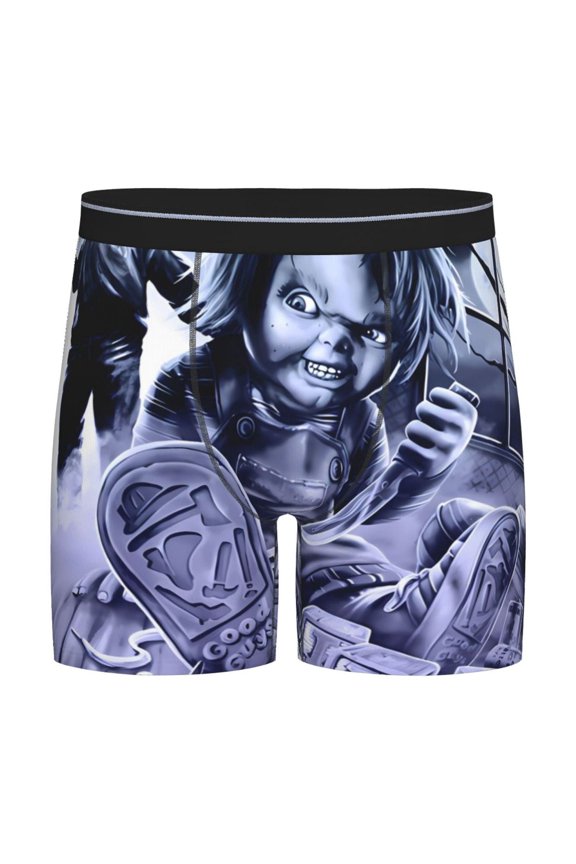 Chucky Men's Underwear Boxer Briefs Cotton Trunks Short Leg Underwear (S-XXL)