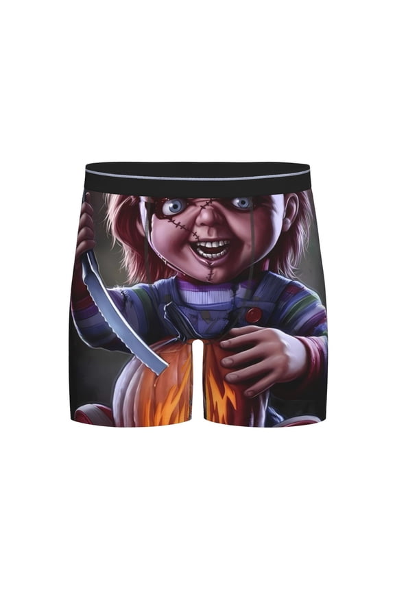 Chucky Men's Underwear Boxer Briefs Cotton Trunks Short Leg Underwear (S-XXL)