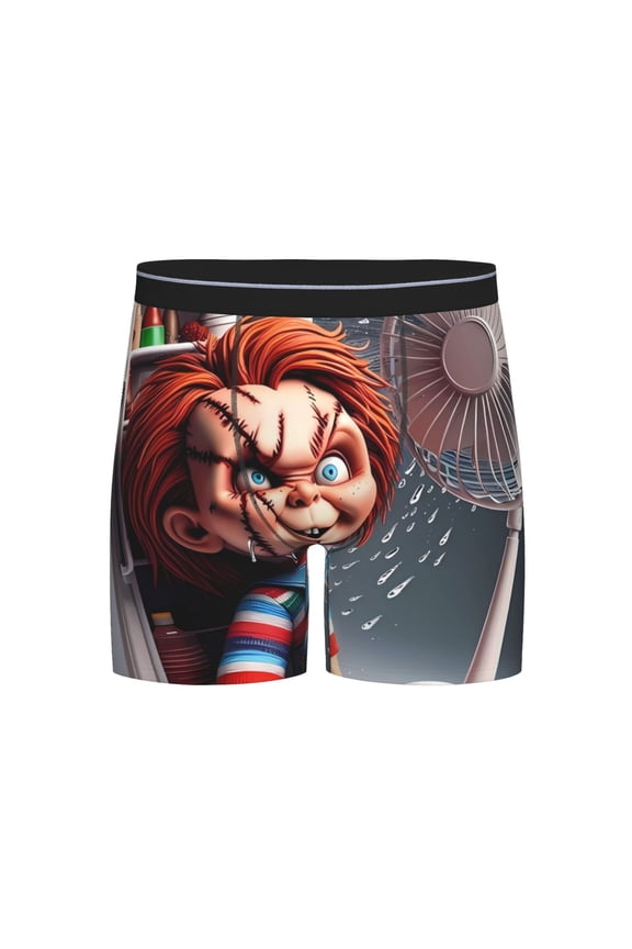 Chucky Men's Underwear Boxer Briefs Cotton Trunks Short Leg Underwear (S-XXL)