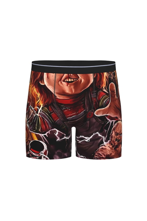 Chucky Men's Underwear Boxer Briefs Cotton Trunks Short Leg Underwear (S-XXL)