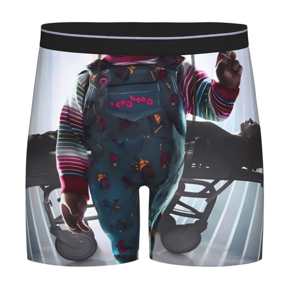 Saiise Chucky Men's Underwear Boxer Briefs Cotton Trunks Short Leg Underwear (S-XXL)
