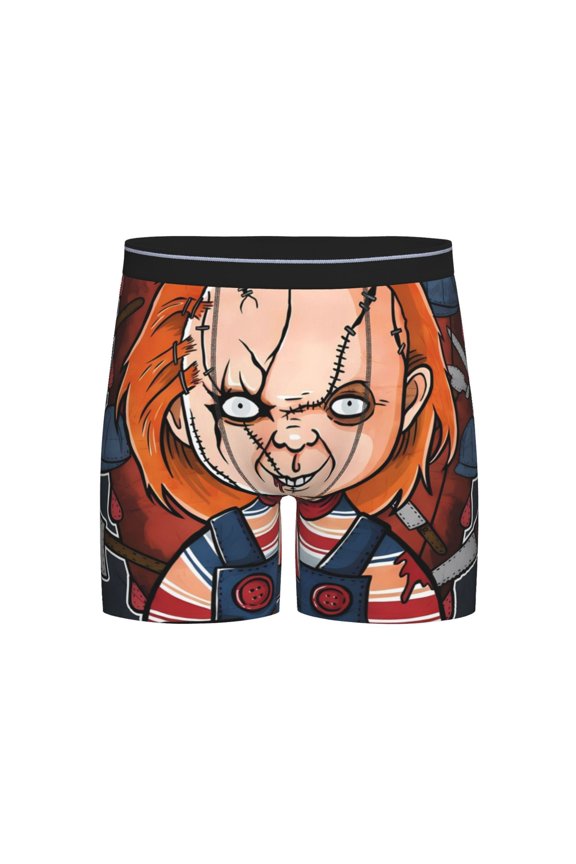 Chucky Men's Underwear Boxer Briefs Cotton Trunks Short Leg Underwear (S-XXL)