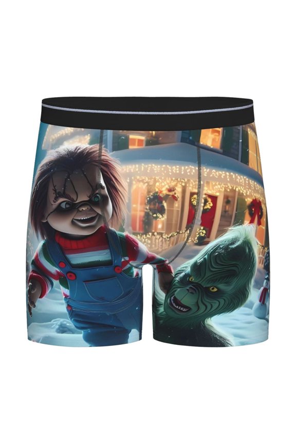 Chucky Men's Underwear Boxer Briefs Cotton Trunks Short Leg Underwear (S-XXL)