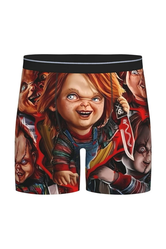 Chucky Men's Underwear Boxer Briefs Cotton Trunks Short Leg Underwear (S-XXL)