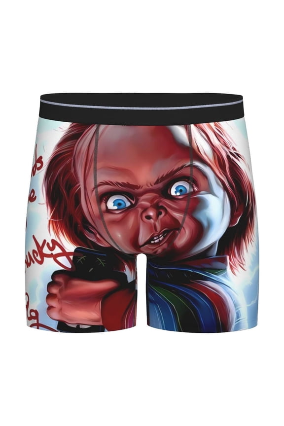 Chucky Men's Underwear Boxer Briefs Cotton Trunks Short Leg Underwear (S-XXL)