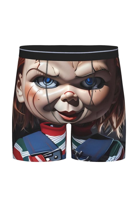 Chucky Men's Underwear Boxer Briefs Cotton Trunks Short Leg Underwear (S-XXL)