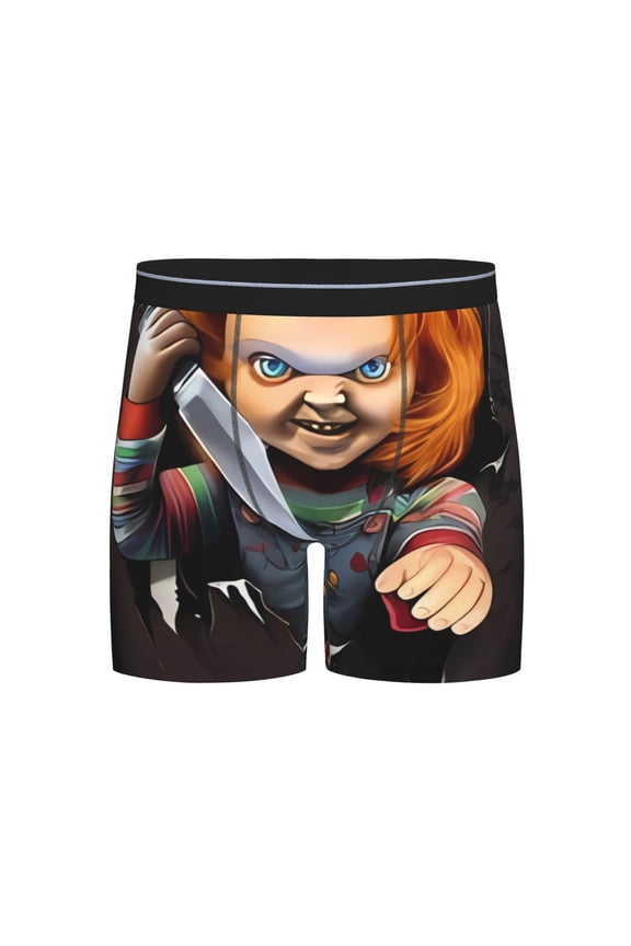 Chucky Men's Underwear Boxer Briefs Cotton Trunks Short Leg Underwear (S-XXL)
