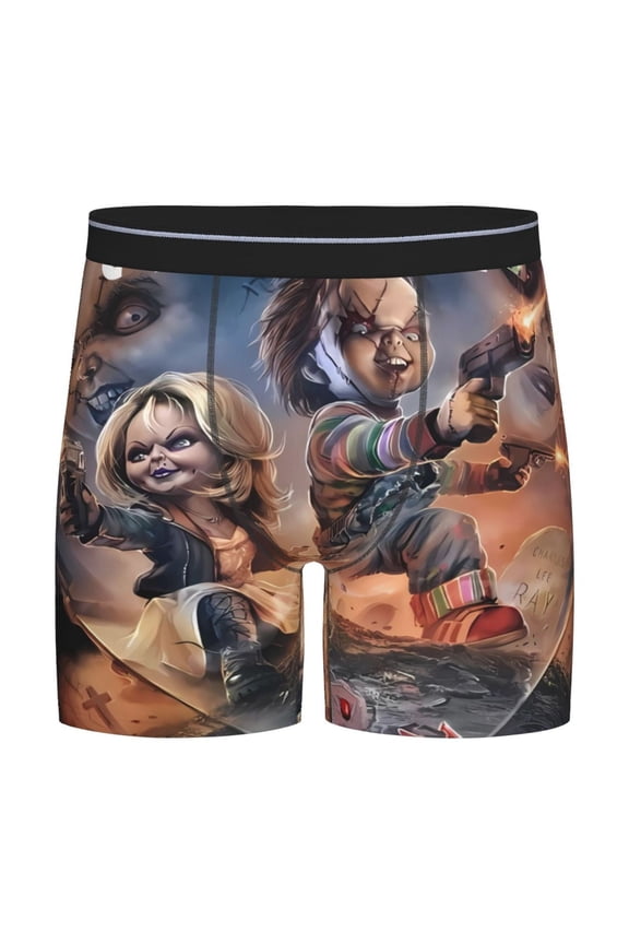 Chucky Men's Underwear Boxer Briefs Cotton Trunks Short Leg Underwear (S-XXL)