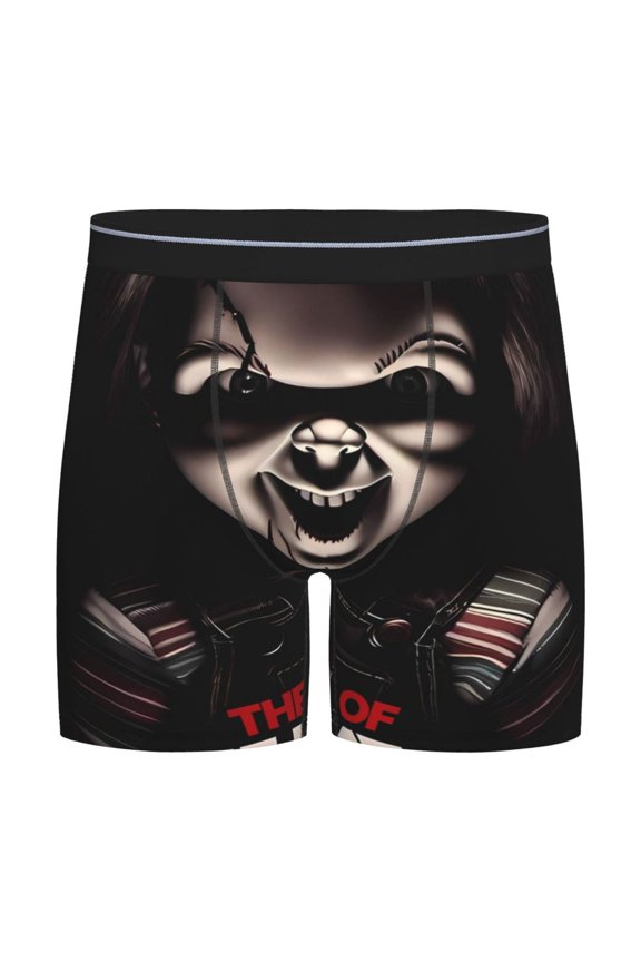 Chucky Men's Underwear Boxer Briefs Cotton Trunks Short Leg Underwear (S-XXL)
