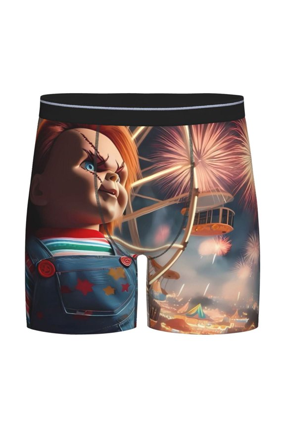Chucky Men's Underwear Boxer Briefs Cotton Trunks Short Leg Underwear (S-XXL)