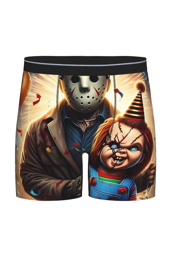 Chucky Men's Underwear Boxer Briefs Cotton Trunks Short Leg Underwear (S-XXL)