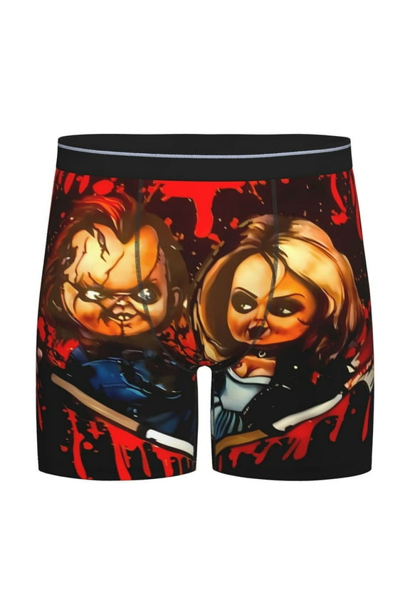 Chucky Men's Underwear Boxer Briefs Cotton Trunks Short Leg Underwear (S-XXL)