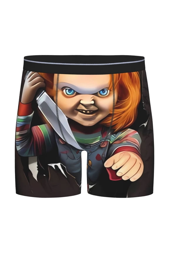Chucky Men's Underwear Boxer Briefs Cotton Trunks Short Leg Underwear (S-XXL)