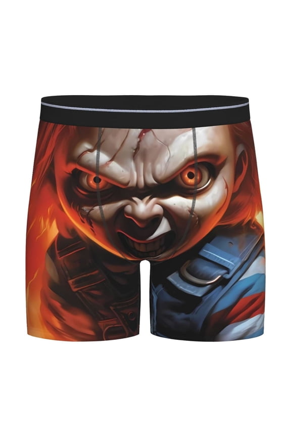 Chucky Men's Underwear Boxer Briefs Cotton Trunks Short Leg Underwear (S-XXL)