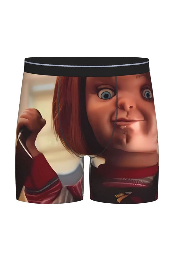 Chucky Men's Underwear Boxer Briefs Cotton Trunks Short Leg Underwear (S-XXL)