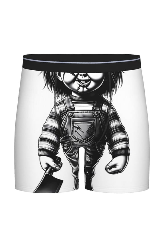 Chucky Men's Underwear Boxer Briefs Cotton Trunks Short Leg Underwear (S-XXL)