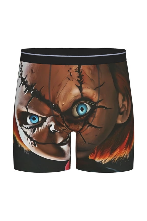 Chucky Men's Underwear Boxer Briefs Cotton Trunks Short Leg Underwear (S-XXL)